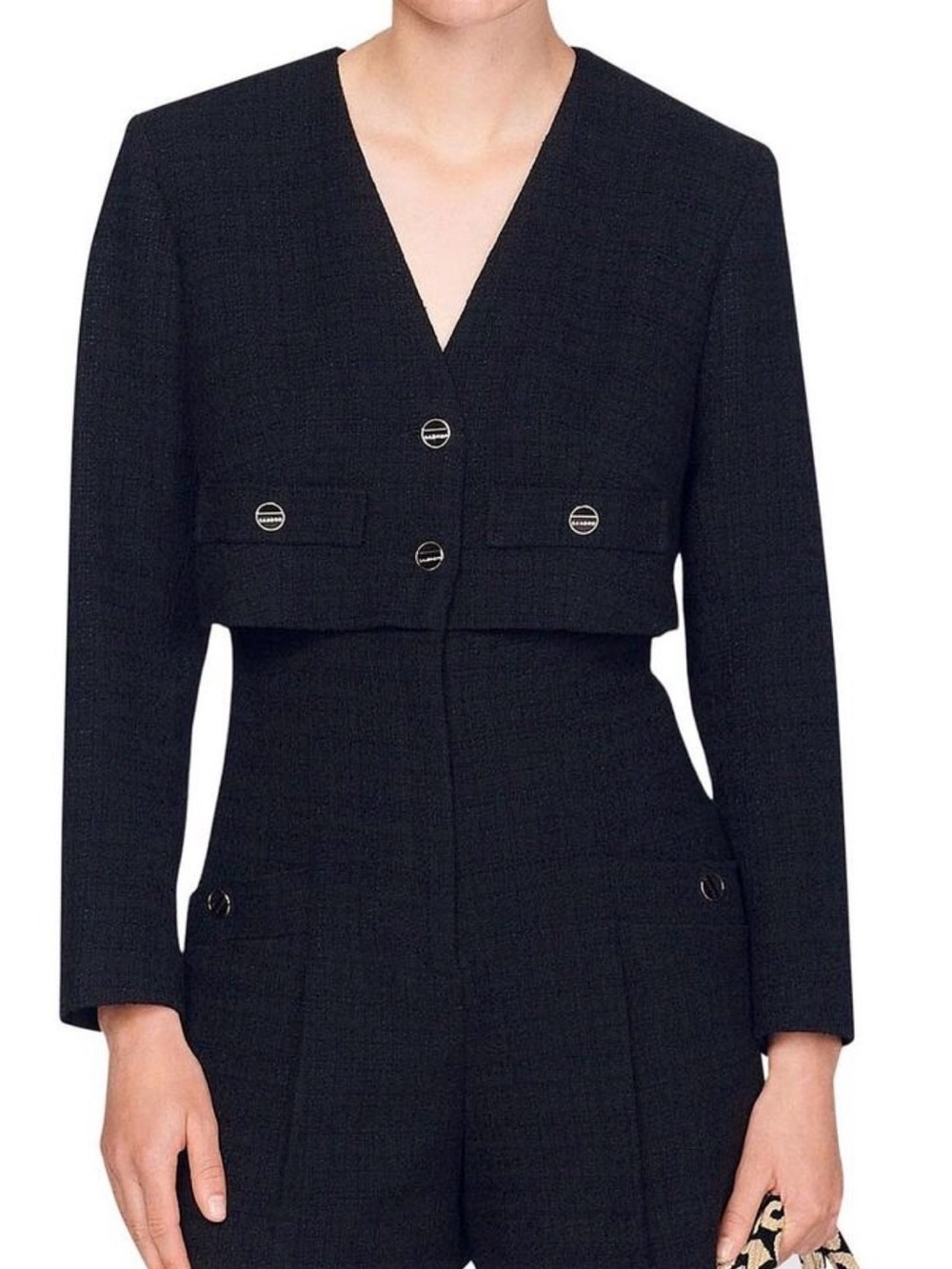Sandro Tweed Romper